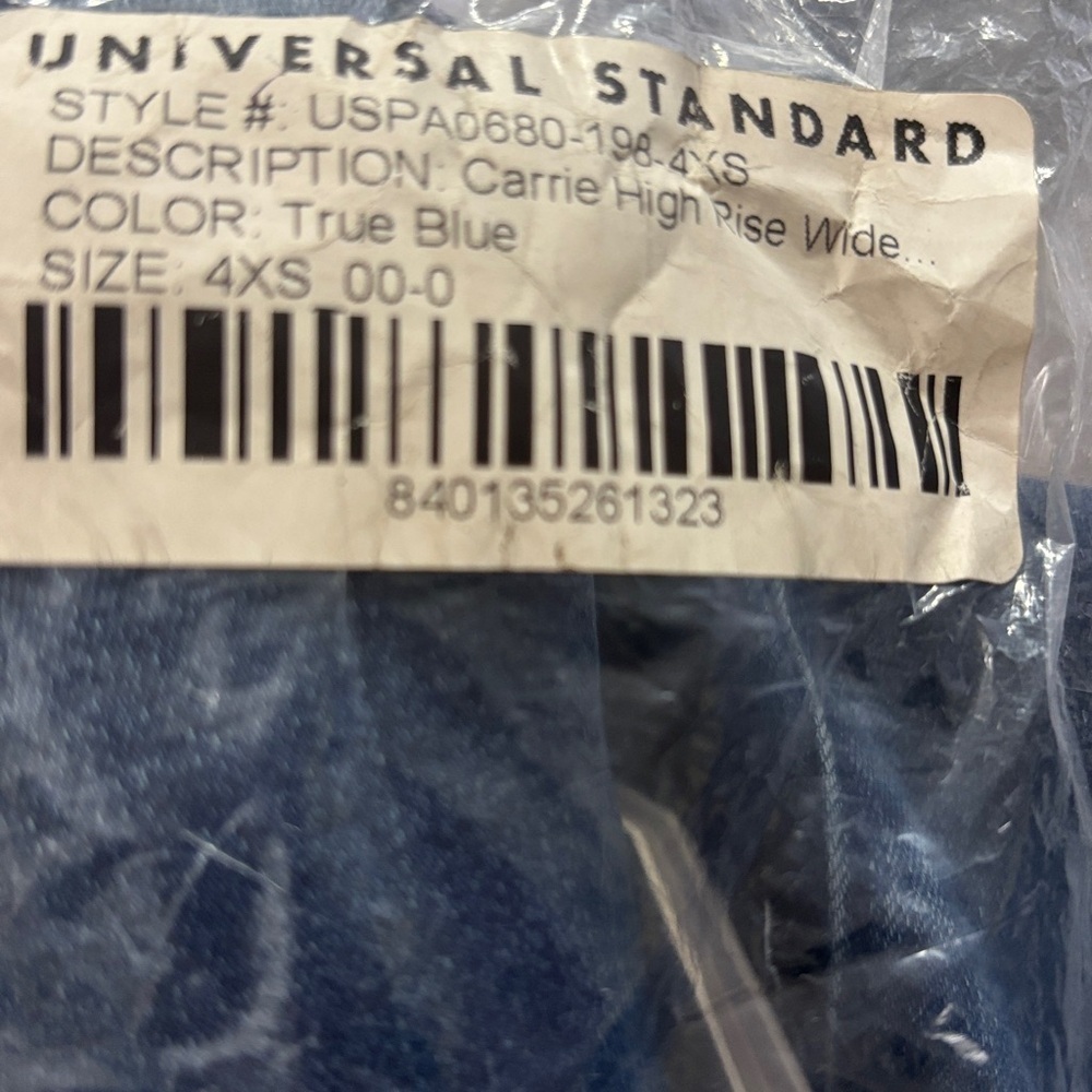 Universal Standard Blue 4XS(00-0) CARRIE HIGH RISE WIDE LEG JEANS - Picture 10 of 11